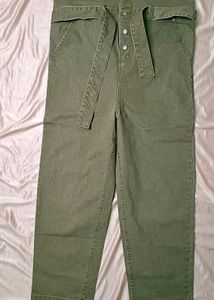 Olive Green Utility Jumpsuit