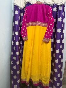Vibrant Yellow Anarkali Suit