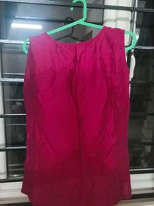 Beautiful Magenta Kurta with Gold Embroidery