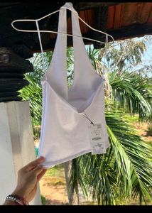 Zara White Halter Top