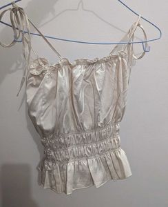 Satin Ruched Cami Top