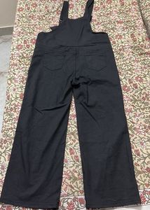 Black Wide Leg dungaree