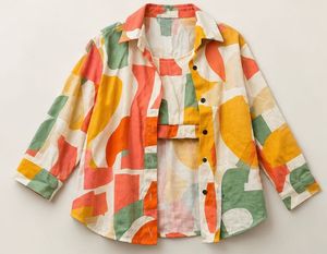 Colorful Abstract Print Two-Piece Set