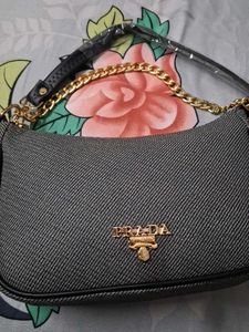 Prada Hobo Bag with Gold Chain