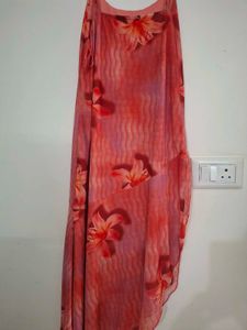 Stunning Pink Floral Print Gown