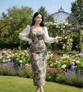 Vintage Floral Maxi Dress