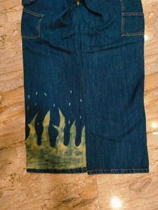 Custom Smiley Face George Denim Jeans