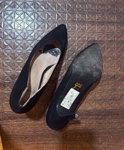 Black Suede Pointed Toe Heels