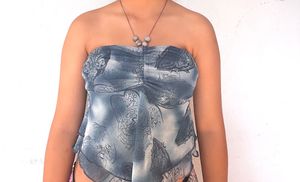 Blue Paisley Halter Neck Top