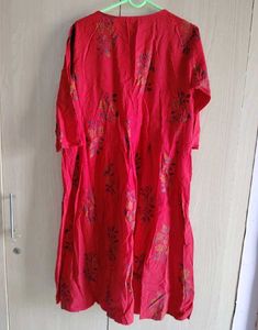 Red Floral Print Cotton Suit✨