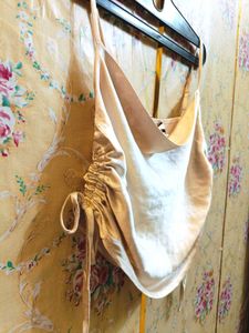 🇳🇿💫🎀Satin Cowl Neck Tie Strap Tank Top