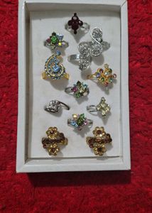 Rhinestone Ring Set