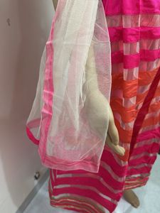 Vibrant Pink &amp; Orange Lehenga Choli