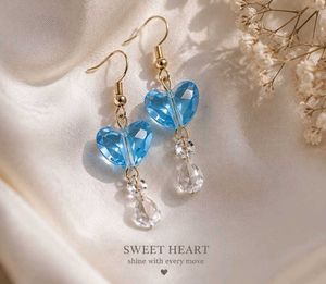 Crystal Heart Drop Earrings