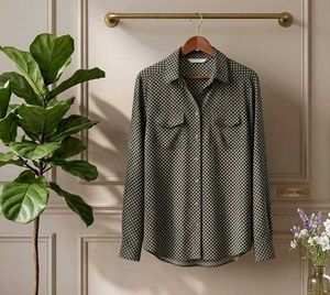 Chic Printed Long Sleeve Shirt🖤✨🤩