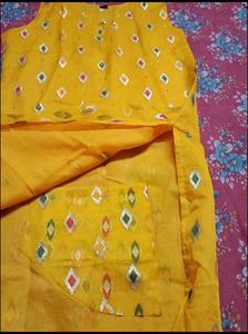 Yellow Embroidered Kurta
