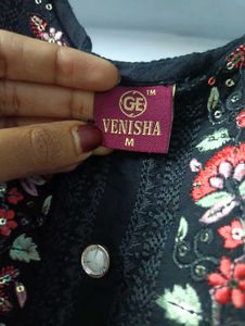 Embroidered Black Tunic