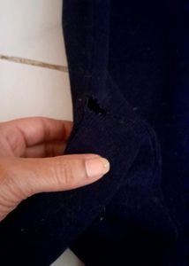 Classic Blue Cardigan with FLAWS