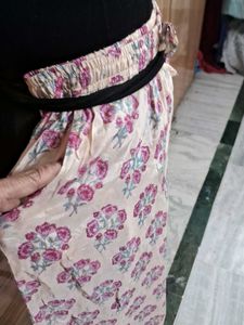 Farida Gupta Flowy Printed Palazo Pants silk blen