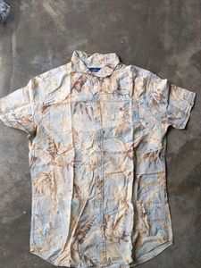 Men's Tropical Print Short Sleeve Shirt