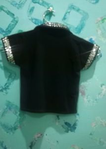 Sparkling Sequin Black Shirt