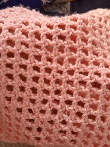 Crocheted Pink Tote Bag