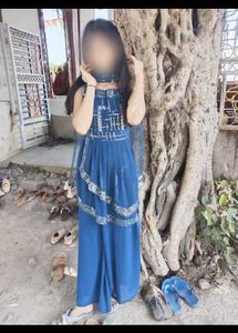 Elegant Blue Ethnic Gown