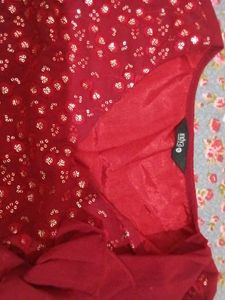 Maroon Ethnic Gown with Embellishments