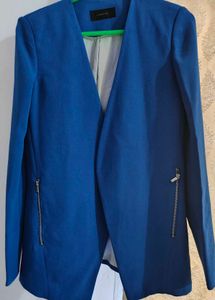 Bright Cobalt Blue Open Front Blazer