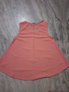 Peach Floral Embroidered Top