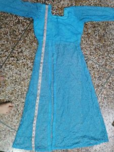 Elegant Blue Lace Ethnic Gown