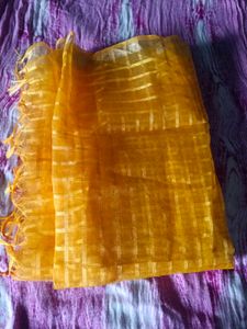 Golden Checkered Dupatta