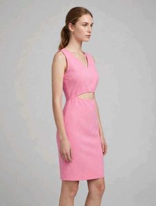 Baby pink bodycon mini dress