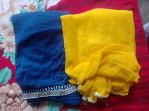 Beautiful Blue &amp; Yellow dupatta