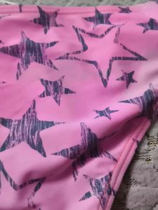 Pink Star Print Bikini Bottoms