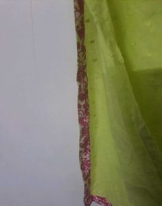 Chic Lime Green Kurti with Pink Accents