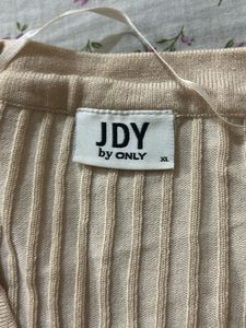 JDY only  Beige Buttoned Cardigan