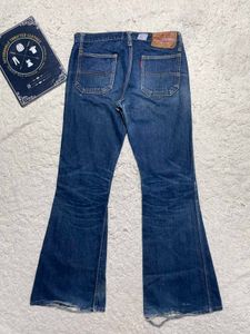 Vintage Flared Blue Denim Jeans