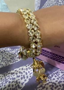 Sparkling Gemstone Charm Bracelet