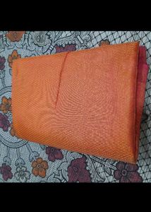 Elegant Orange Saree Combo