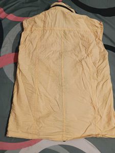 Yellow Sleeveless Utility Vest