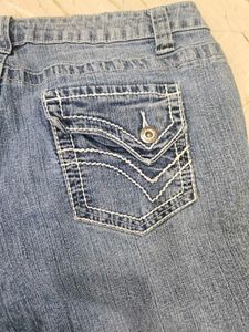 denim blue shorts