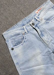 True Religion Light Wash Denim Shorts