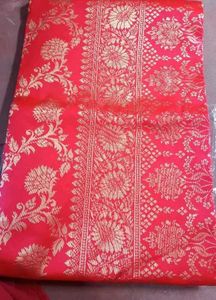 Red &amp; Gold Banarasi Saree