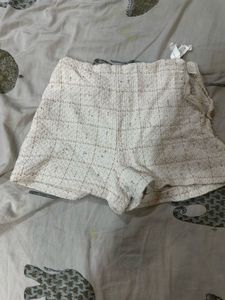 ZARA Textured Sequined Shorts