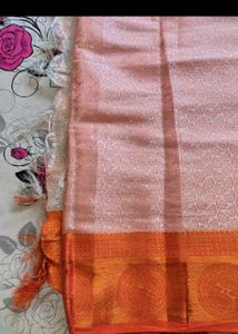 Elegant Peach Silk Saree