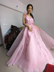 Heavy Pink Mesh GOWN