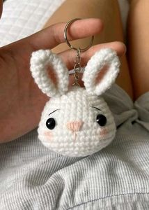 Cute Crochet Bunny Keychain