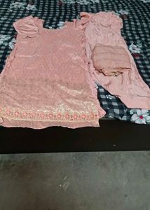 Stylish Pink Patiala Suit Set