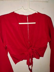 Stylish Red Top And Shorts